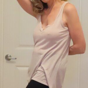 Gilligan soft grey 100% cotton thin sleep T shirt, XS